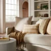 Oversized Reversible Linen Square Throw Pillow With Frayed Edges - Threshold™ Designed With Studio McGee
