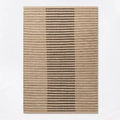 Reseda Hand Woven Striped Jute Cotton Area Rug Black - Threshold™ Designed With Studio McGee -Threshold Décor Deals Store GUEST bab4021c 8da6 4f4a abf7 8e6265c835f9