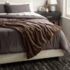 55"x80" Faux Fur Ribbed Bed Throw - Threshold™