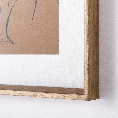 12" X 16" Woman Figural Sketch Framed Wall Art Tan - Threshold™ Designed With Studio McGee 2 12" X 16" Woman Figural Sketch Framed Wall Art Tan - Threshold™ Designed With Studio McGee - Image 2
