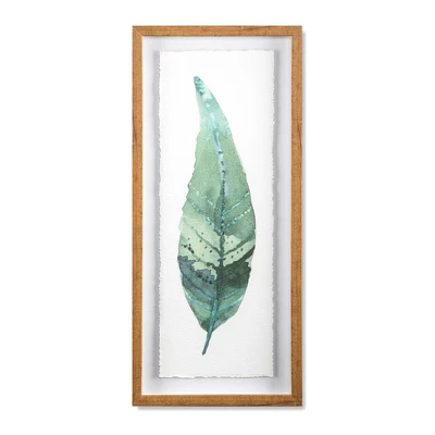 (Set Of 3) 28"x12" Framed Leaves Decorative Wall Art White - Threshold™ 2 (Set Of 3) 28"x12" Framed Leaves Decorative Wall Art White - Threshold™ - Image 2