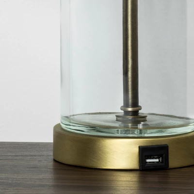 Fillable Accent With USB Table Lamp Brass - Threshold 4 Fillable Accent With USB Table Lamp Brass - Threshold - Image 4