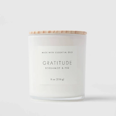 Wood Lidded Glass Wellness Grateful Candle - Threshold™ 4 Wood Lidded Glass Wellness Grateful Candle - Threshold™ - Image 4
