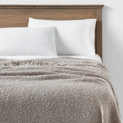 Fringed Boucle Bed Throw - Threshold™ 1 Fringed Boucle Bed Throw - Threshold™