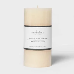 Pillar Vanilla Bean And Amber Candle - Threshold™ 7 Pillar Vanilla Bean And Amber Candle - Threshold™ -Threshold Décor Deals Store GUEST f0fb149d a7fe 4d80 a1f4 26fca408bd81