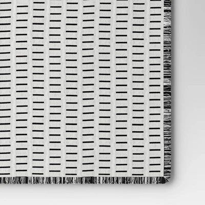 Dash Kantha Solid Throw Blanket Black - Threshold™ 3 Dash Kantha Solid Throw Blanket Black - Threshold™ - Image 3